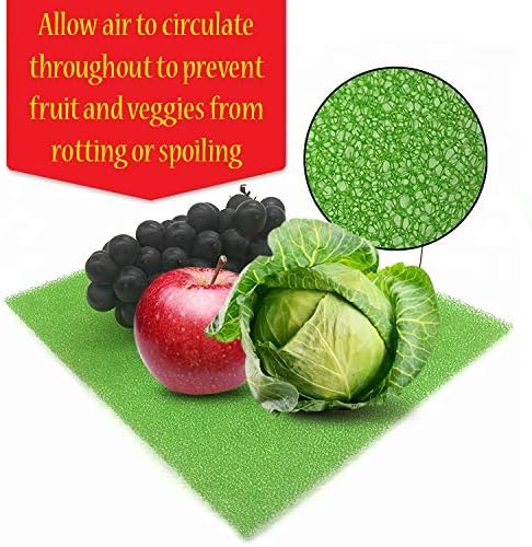 Dualplex® Fruit & Veggie Life Extender Liner for Fridge Refrigerator Drawers, 6 x 16.5 Inches (6 Pack) – Extends The Life of Your Produce & Prevents Spoilage
