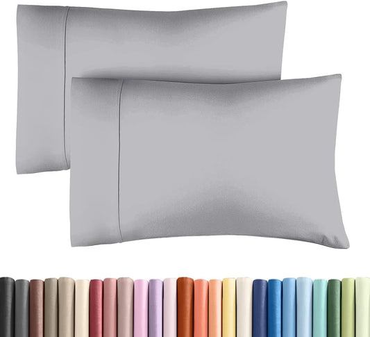 Queen Pillow Cases - 2 Pack - Super Soft Pillowcase Covers - Envelope Enclosure - Hotel Quality Pillow Protectors - Wrinkle Free, Shrink & Stain Resistant - Machine Washable - 20" x 30" (Steel Blue)