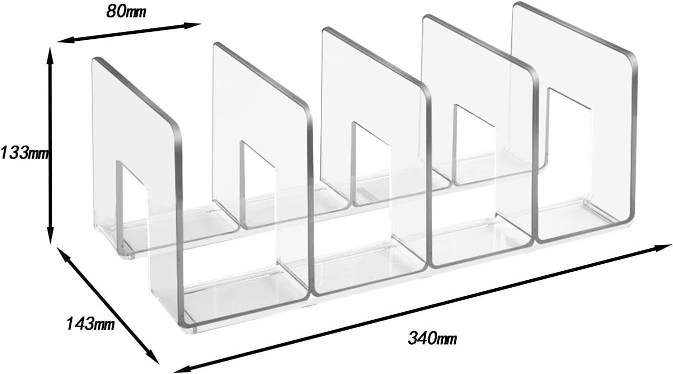 Wardrobe Divider Shelf Purse Organizer for Closet Shelf Dividers Purse Display Stand for Libraries, Clear