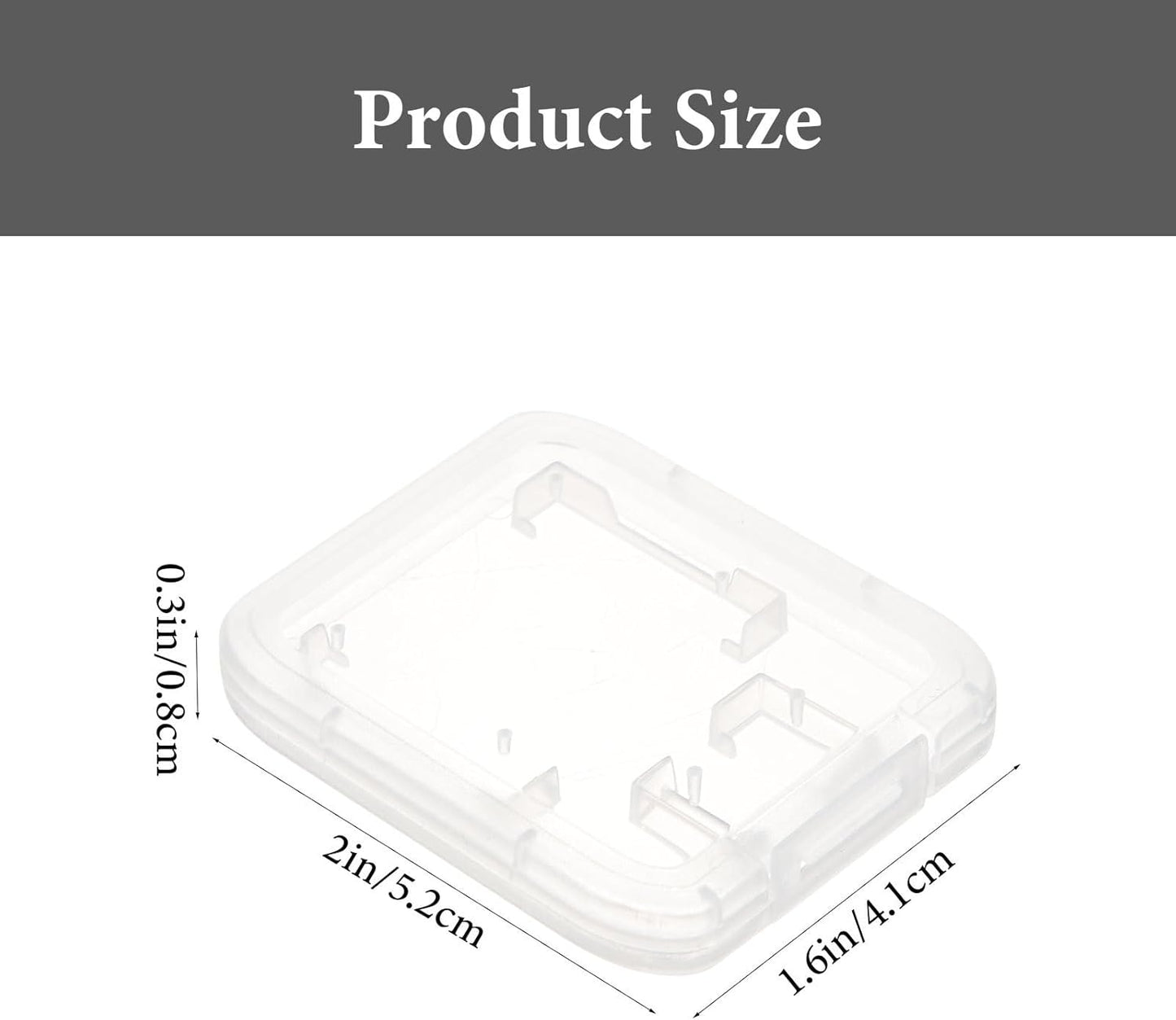 GALPADA 24pcs 24pcs Transparent Memory Card Storage Organizer Case with Lid Portable Protective Storage Box for Secure Protection and Easy Carry
