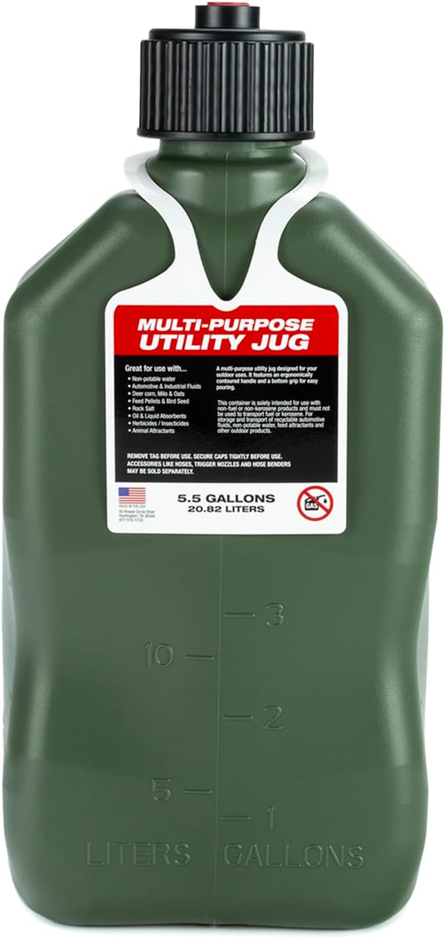 VP Racing 3846-CA, 5.5 Gallon Motorsports Jug Camo Square w/Hose