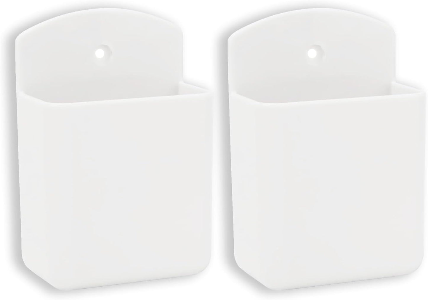 Pack of 2 Self Adhesive TV Air Conditioner Remote Control Holder Wall Mount Storage Box Organizer