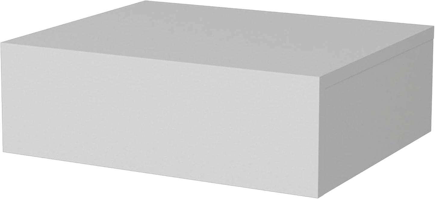 Floating Nightstand Milano, Compact Wall Mounted Bedside Table with Drawer for Small Spaces