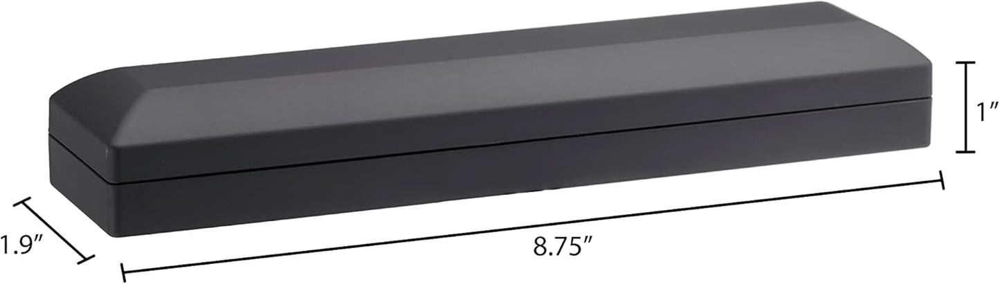 Allure - Bulk Case Of 12 - Luxury Bracelet Box With LED Light, Elegant Diamond Bracelet Case, For Unique Proposal Or Wedding, Long Rectanglar Black Velvet Interior Jewelry Display Gift Box.