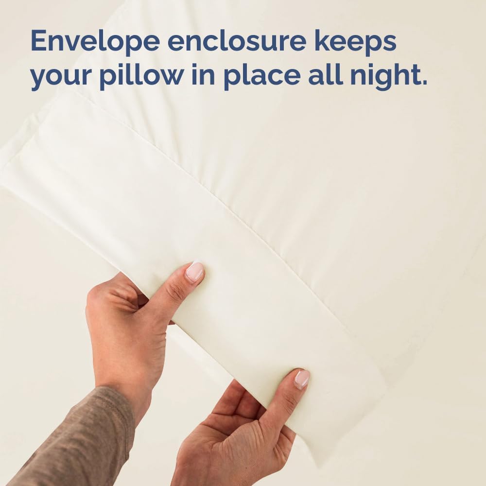 Queen Pillow Cases - 2 Pack - Super Soft Pillowcase Covers - Envelope Enclosure - Hotel Quality Pillow Protectors - Wrinkle Free, Shrink & Stain Resistant - Machine Washable - 20" x 30" (Off White)