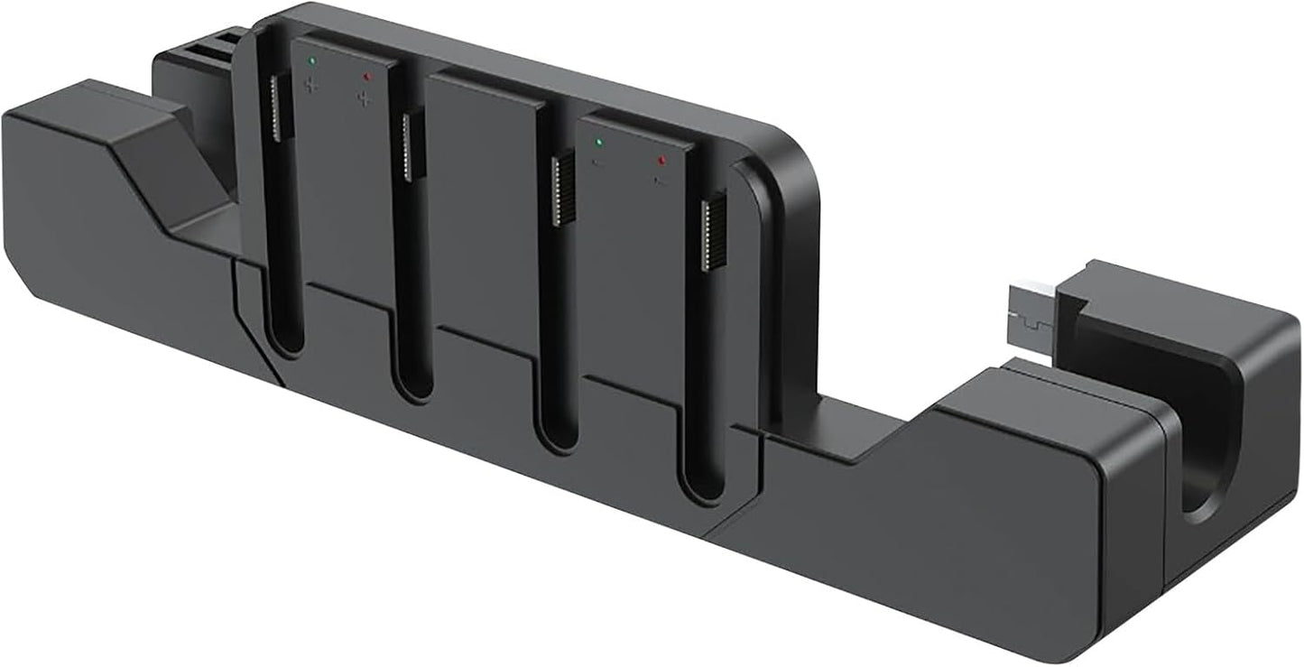 Quadruple Function Charging Stand with Double Controller Game Card Organizers Overheating Protective Technology for SW2 Organizers Storage