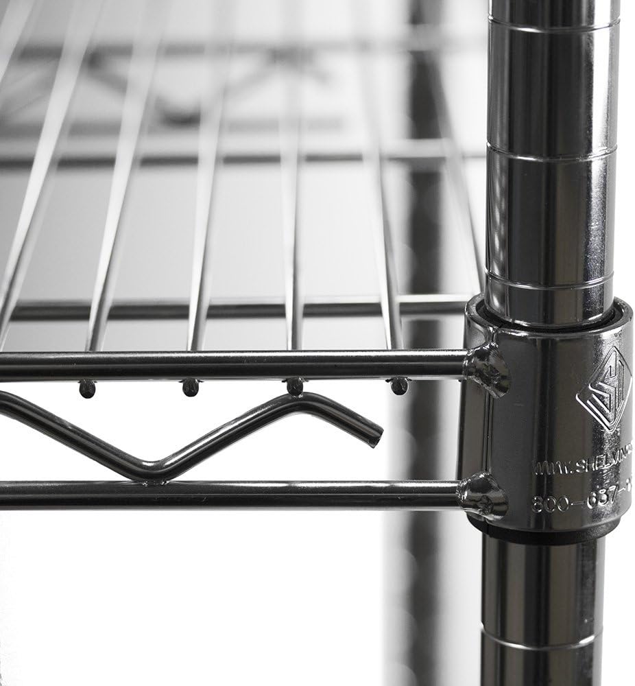 Shelving Inc. 8" d x 36" w Chrome Wire Shelving with 1 Tier Shelf, Weight Capacity 800lbs Per Shelf