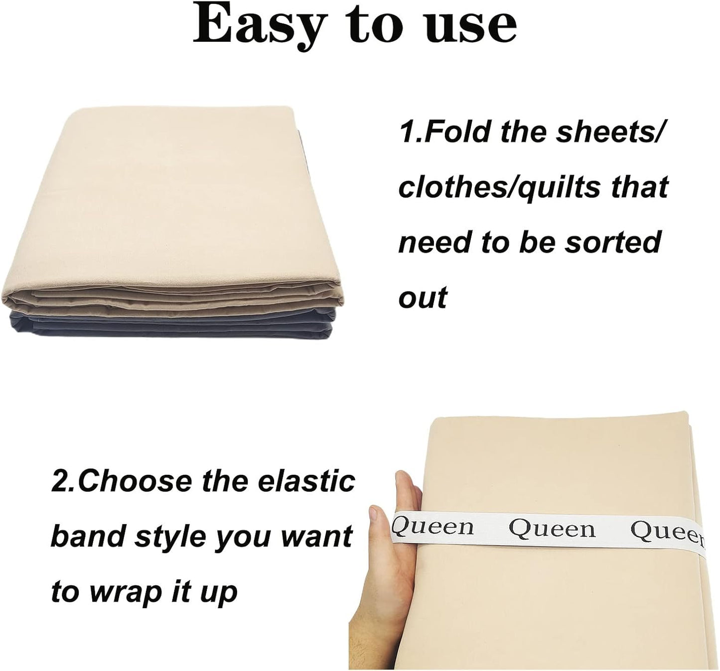 6 Pieces Bed Sheet Organizer Bands, Sheet Organizers and Storage Label Bands, Sheet Label for Bedding, Sheets Organizer for Closet,Sheet Keepers Linen Labels Bedding Bands (King)