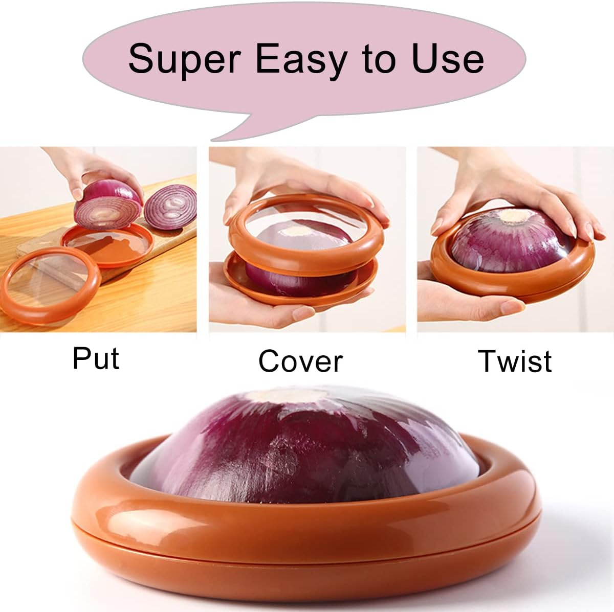 4PCS Fruit and Vegetable Storage Containers For Refrigerator Reusable Food Containers Airtight Veggie Crisper Sealed Box Saver Fresh Keeper for Cut Lemon, Sliced Onion, Half Avocado Tomato Garlic