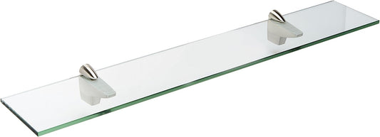 Spancraft Glass Falcon Glass Shelf, Brushed Steel, 4.75 x 30
