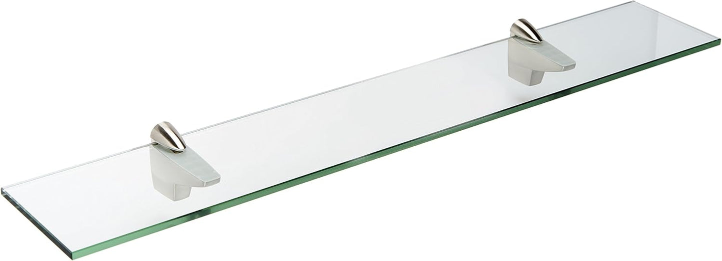 Spancraft Falcon Glass Shelf 12" X 42" in Brushed Steel