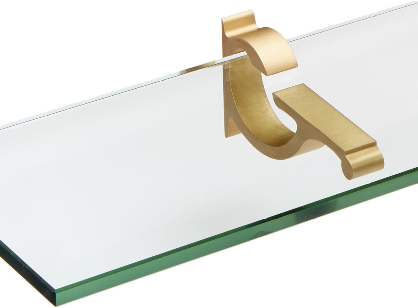 Spancraft Glass M-10x18-Brushed Bronze Monarch Glass Shelf, Brushed Bronze, 10" x 18"