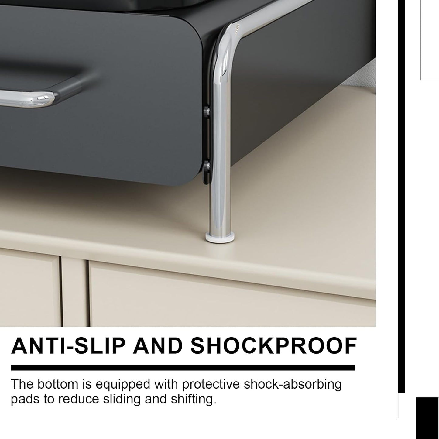 Pod Holder Drawer Capsule Organizer, Pull Out Coffee Pods Storage, Slide Out Drawers Holder for Capsules, Under Brewer Storage Sliding Drawer, Home Kitchen Counter Organization (Black, S)