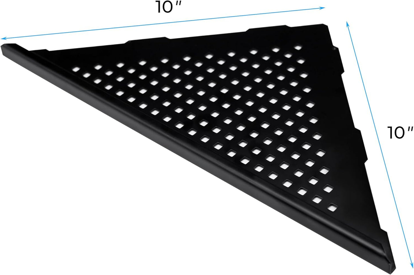 FerdY 2-Pack 10" Matte Black Recessed Corner Shower Shelf, for Tiled Bathroom Walls, 304 Stainless Steel Floating Shelf, Shower Caddy Storage Shelves, No Drilling Required, Point Triangle