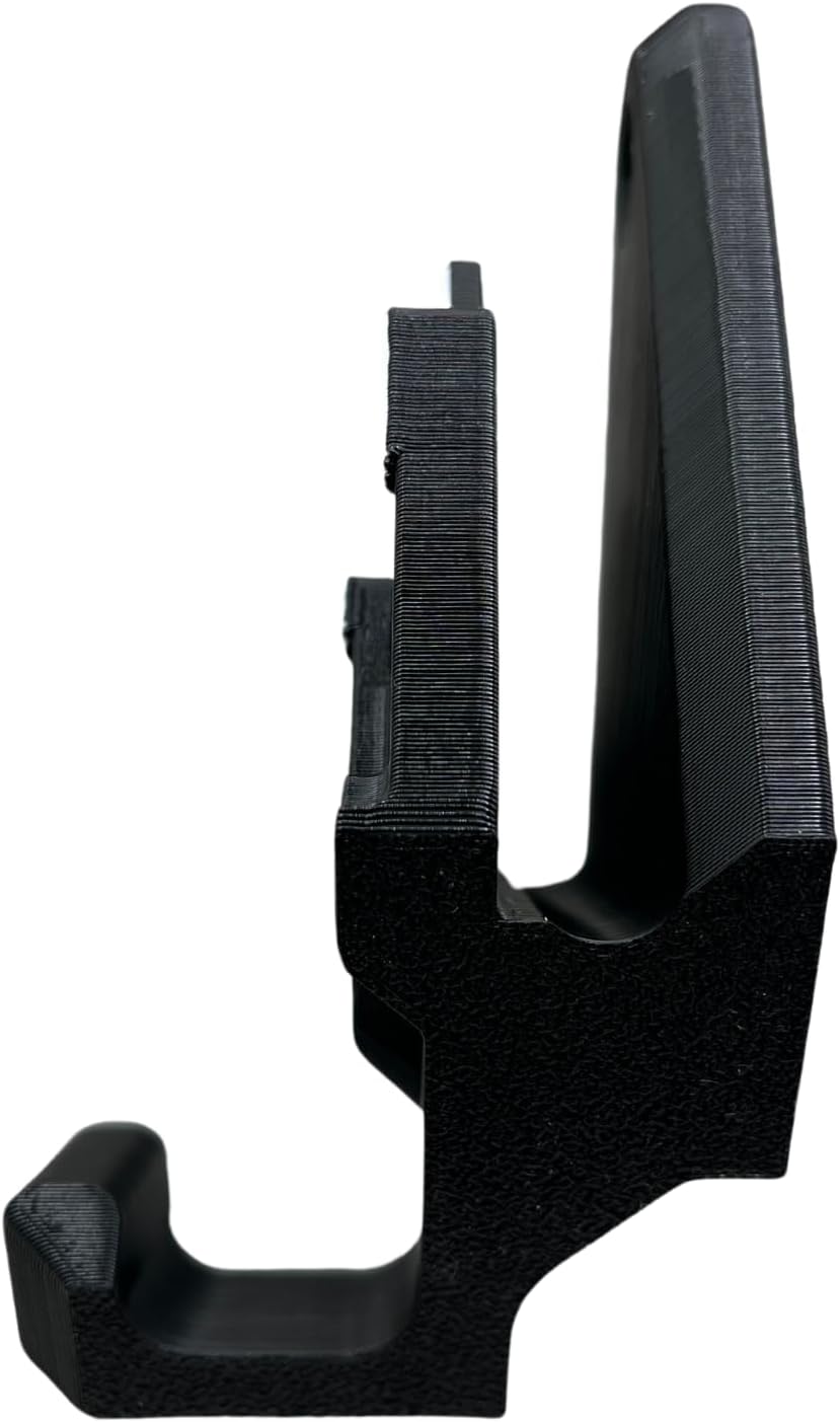 Snowboard Wall Mount with Hooks, Universal Design, Snowboard Rack, Space Saver, Wall Art (Black & White Mountains)
