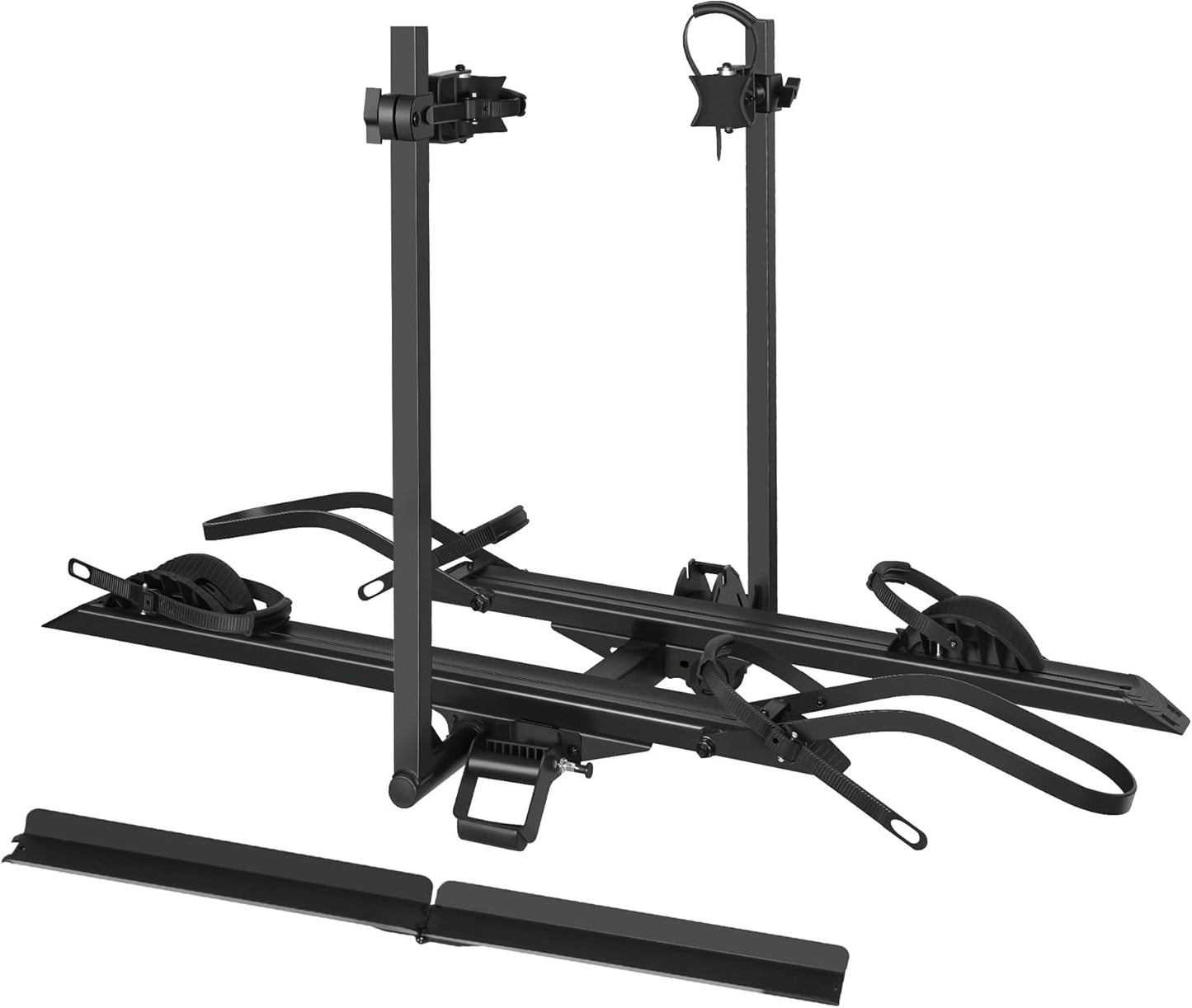 200LBS EZ-FOLD Aluminum 2-Ebike Carrier with Ramp for Bikes and Electric Bike, Car SUV Truck Van RV and Trailer