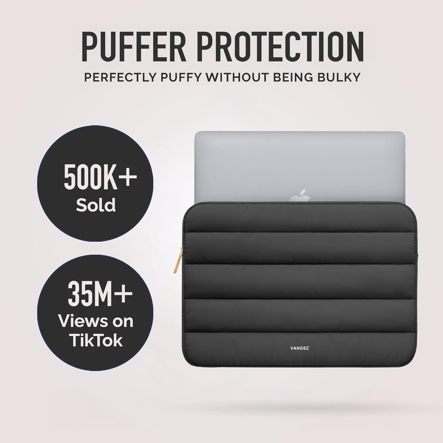 Vandel - The Original Puffy Laptop Sleeve 15-16 Inch Sleeve for Women and Men MacBook Pro 16 in Case, Cute Computer Bag 15.6 Inch HP Carrying Case - Apple, Asus, Dell, HP Laptop Case 15.6 Cover