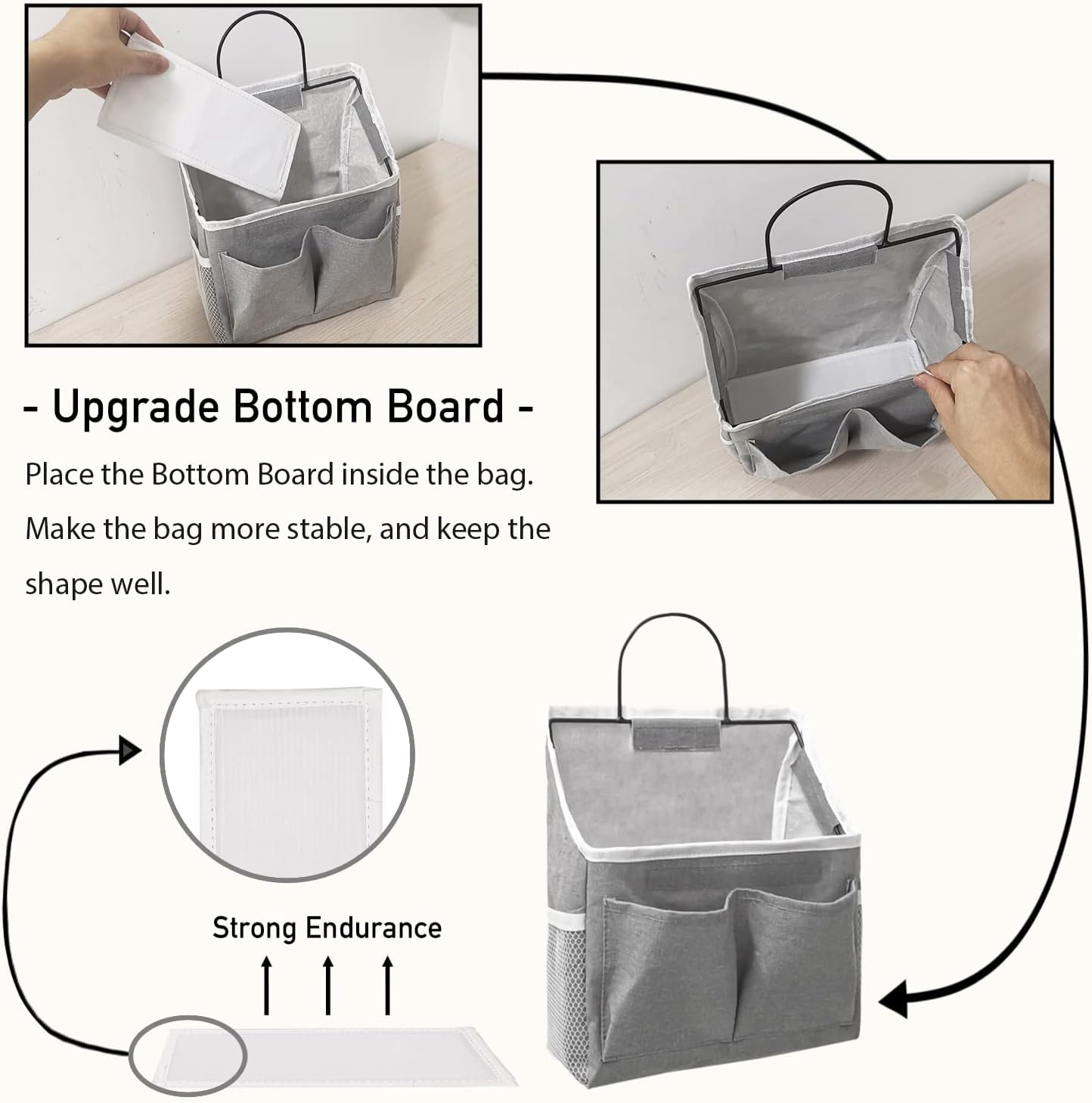 Wall Hanging Organizer Bag (Small) (Pink-2pcs)