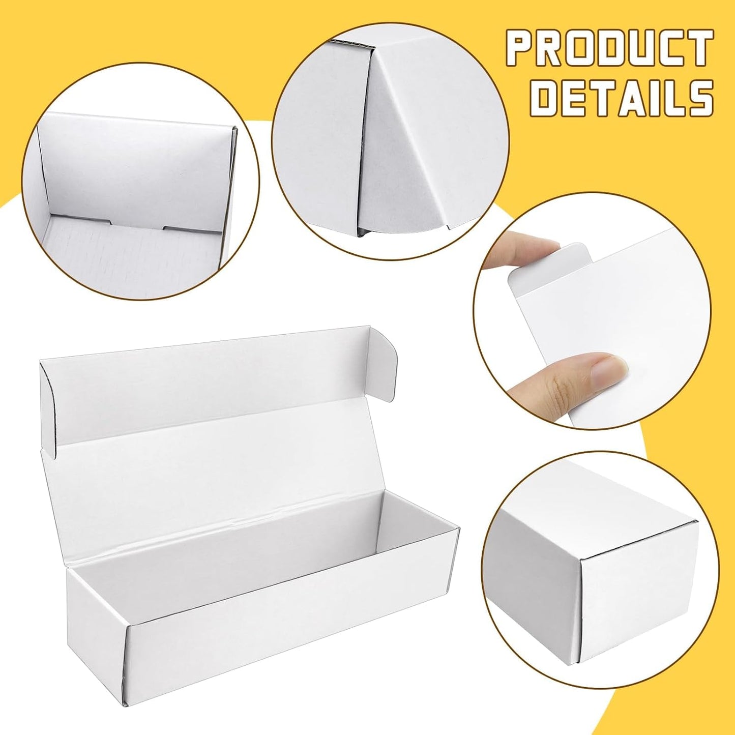 Trading Card Storage Box with Dividers, 3 Pack • 820 Count Bulk Card Collection Case, Corrugated Cardboard Storage Box for Sports, TCG/Magic/Mtg Cards (Horizontal Length 14.5 Inch)