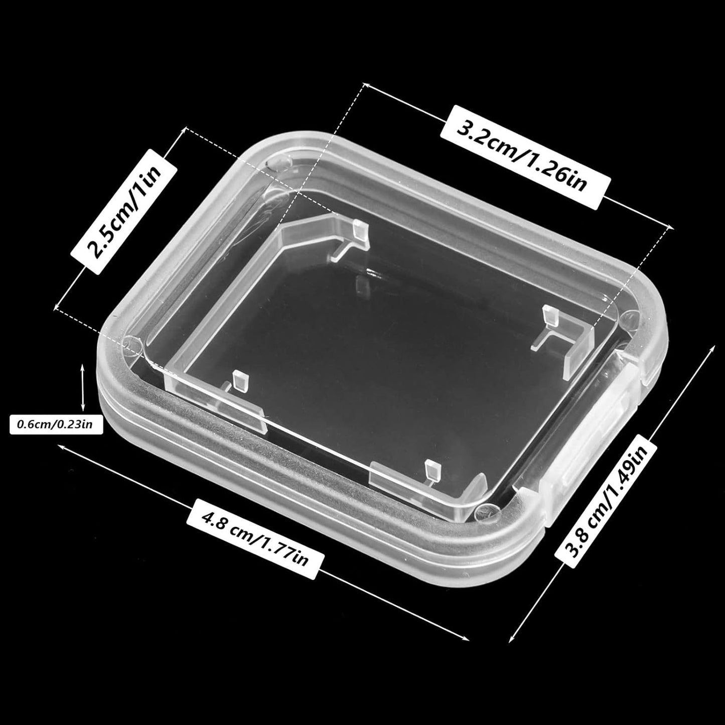 Transparent Standard SD SDHC Memory Card Case Holder Box Storage Boxes (Pack of 10)