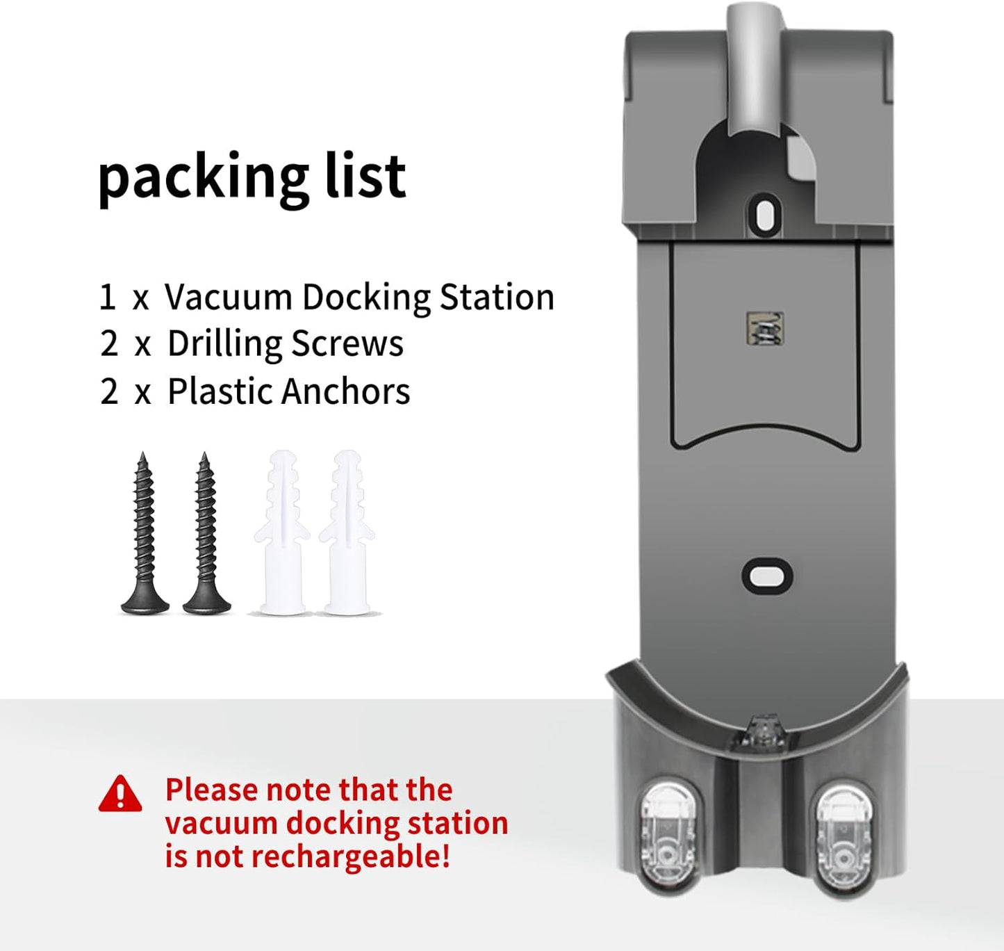 Wall Mount Docking Station for Dyson V6series DC59 - Replaces Part 965876-01, Compatible Cord-Free Vacuum Accessories Bracket, Easy Installation