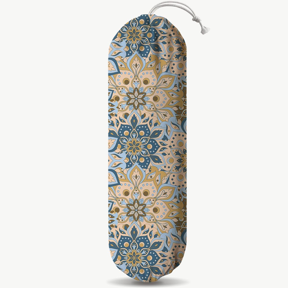 Gray Yellow Plastic Bags Holder, Reusable Fabric Grocery Bag Holder, Wall Mount Shopping Garbage Bags Carrier for Home, Kitchen, Travelling, Kitchen Pattern Garbage Bag 68