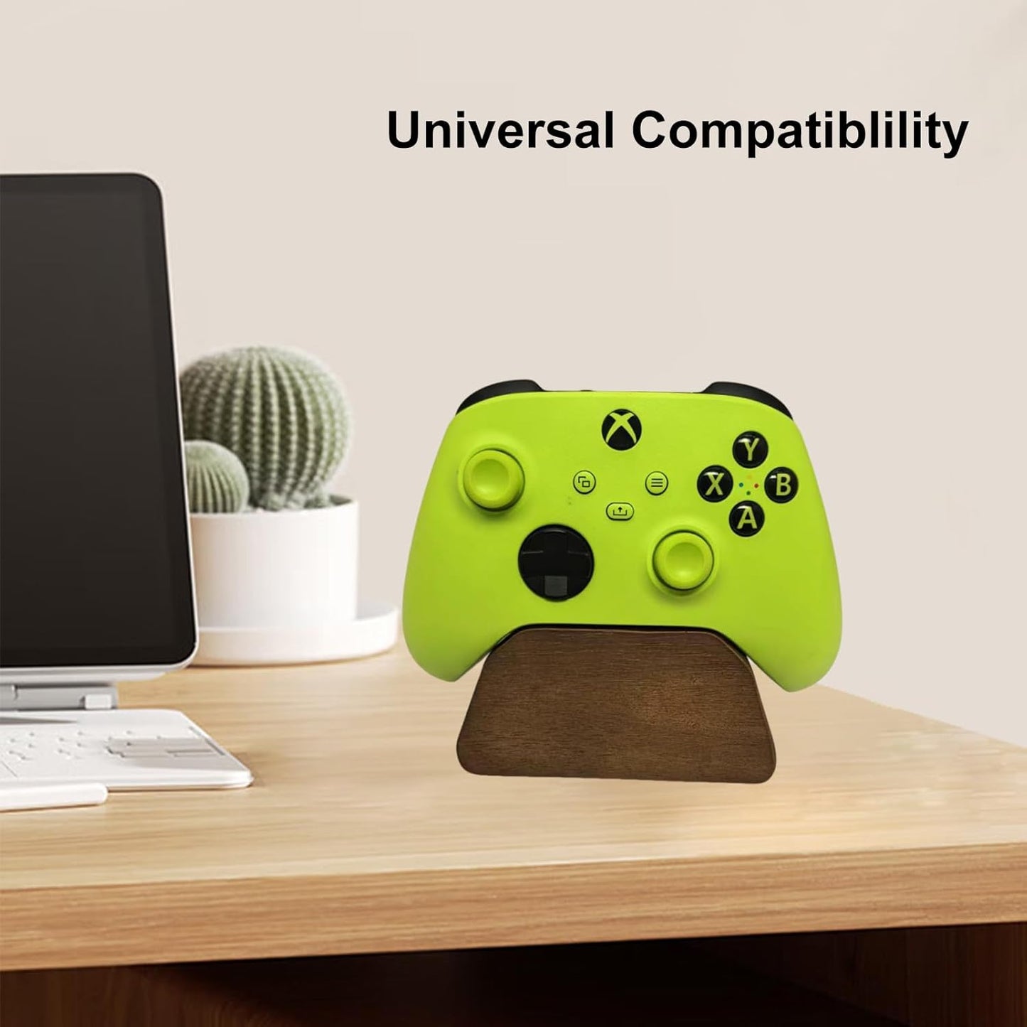 Solid Wood Controller Holder Gaming Controller Stand for Desk Controller Organizer Fits Xbox,Ps4,Ps5,Best Gift for Son,Husband,Boyfriend