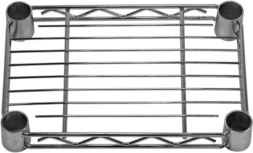 Shelving Inc. 8" d x 12" w Chrome Wire Shelving with 1 Tier Shelf, Weight Capacity 800lbs Per Shelf