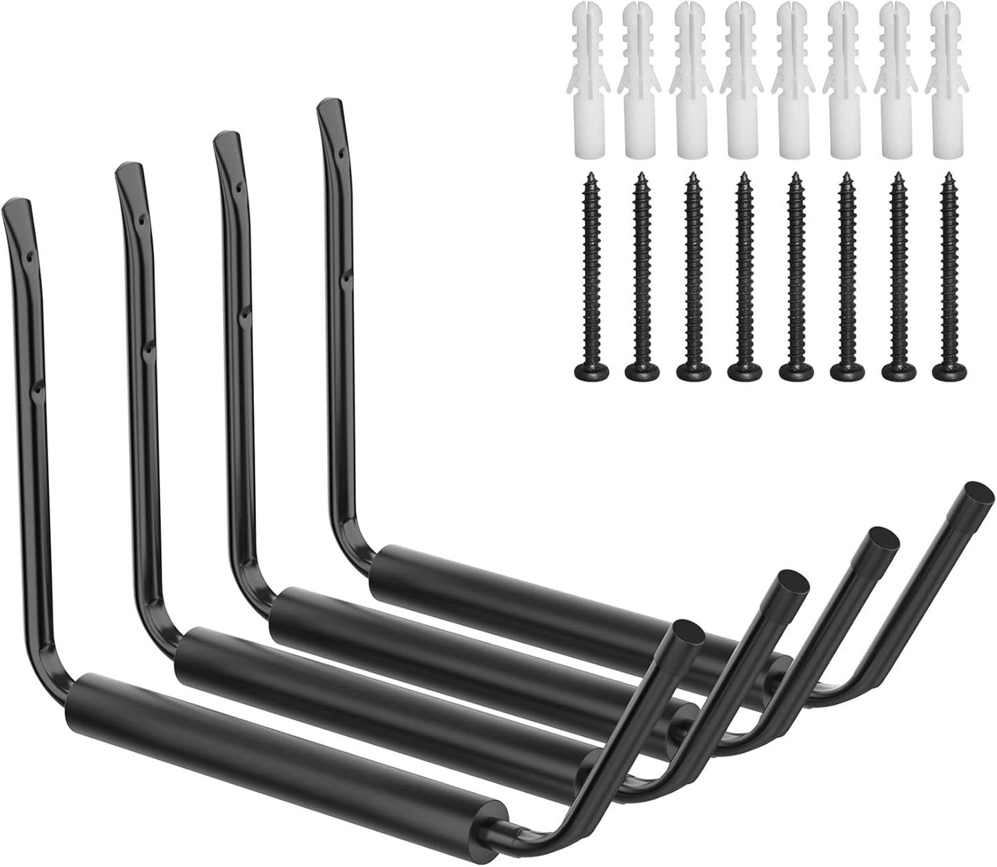 WALMANN Lightweight Kayak Storage Rack, Wall Mount Kayak Hooks for Garage Utility Storage Hangers for Canoe, Surfboard, Skiis, Snowboard, Paddle Board, Ladders