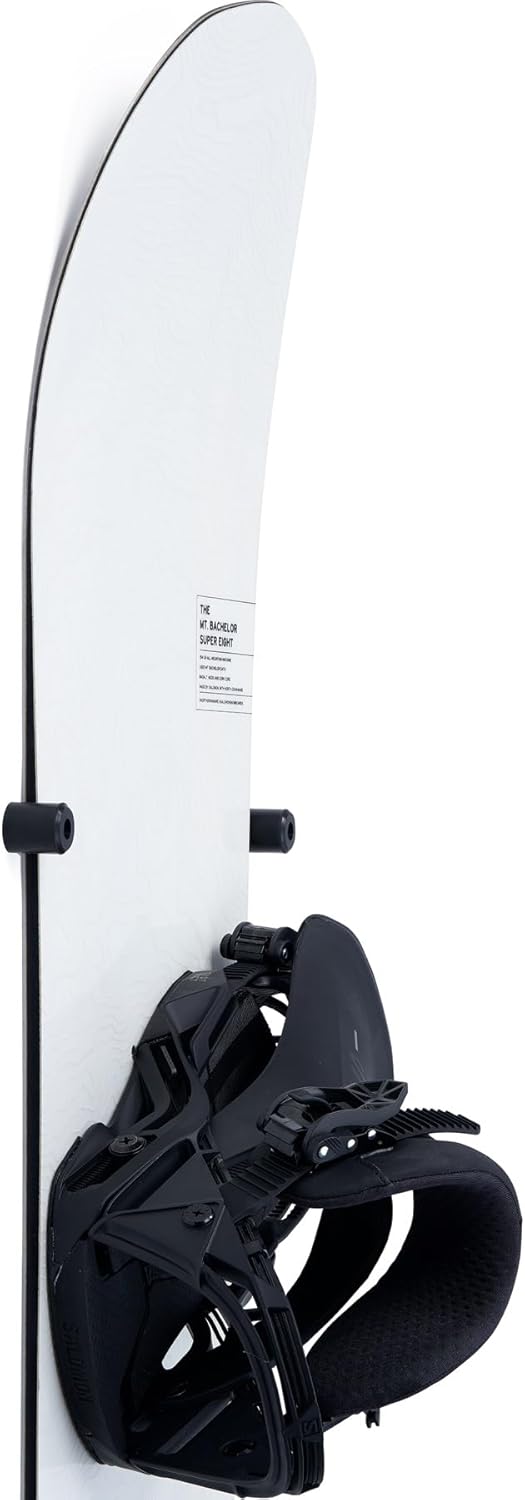 [NEW] (4 PCS) Snowboard Wall Mount Storage – Damage-Free Snowboards Hanger, Modern Floating Vertical Rack, Clip Hook Holder to Securely Store, Hang and Display Snow Boards, Gear Organizer