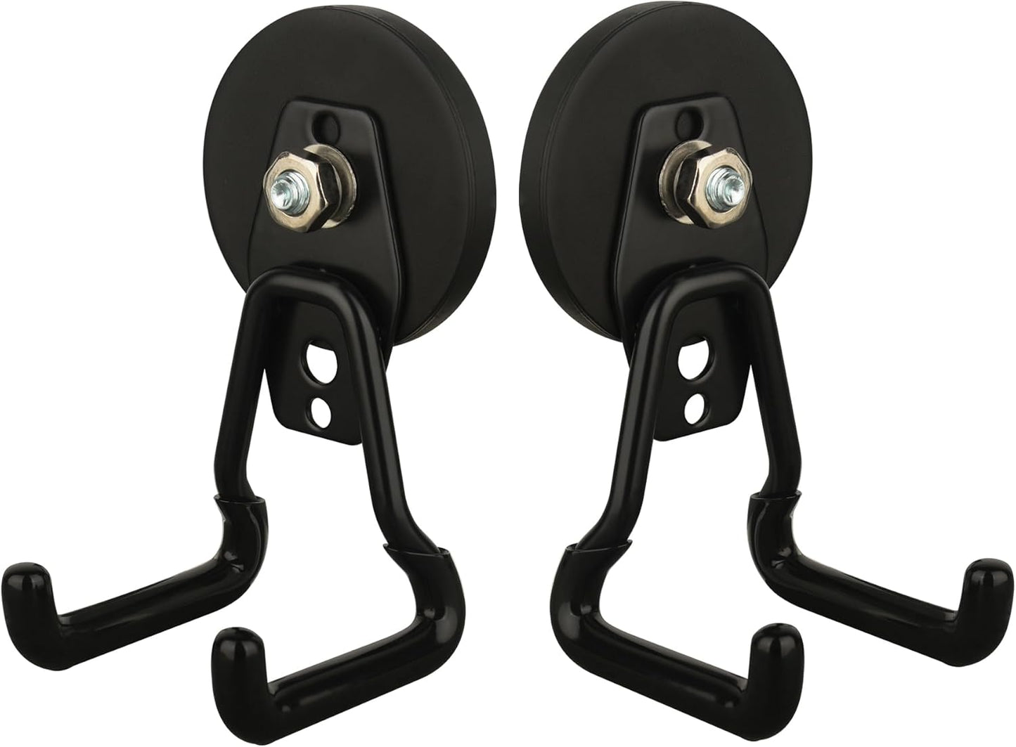 MUTUACTOR New Upgraded Strong Magnetic Hooks,2-Pack Unique Heavy Duty Magnetic Hook for Hanging,20lbs Anti-Scratch Magnet Storage Hook for Storing Cordless Impact Drivers Trailer Cord Garage Tools