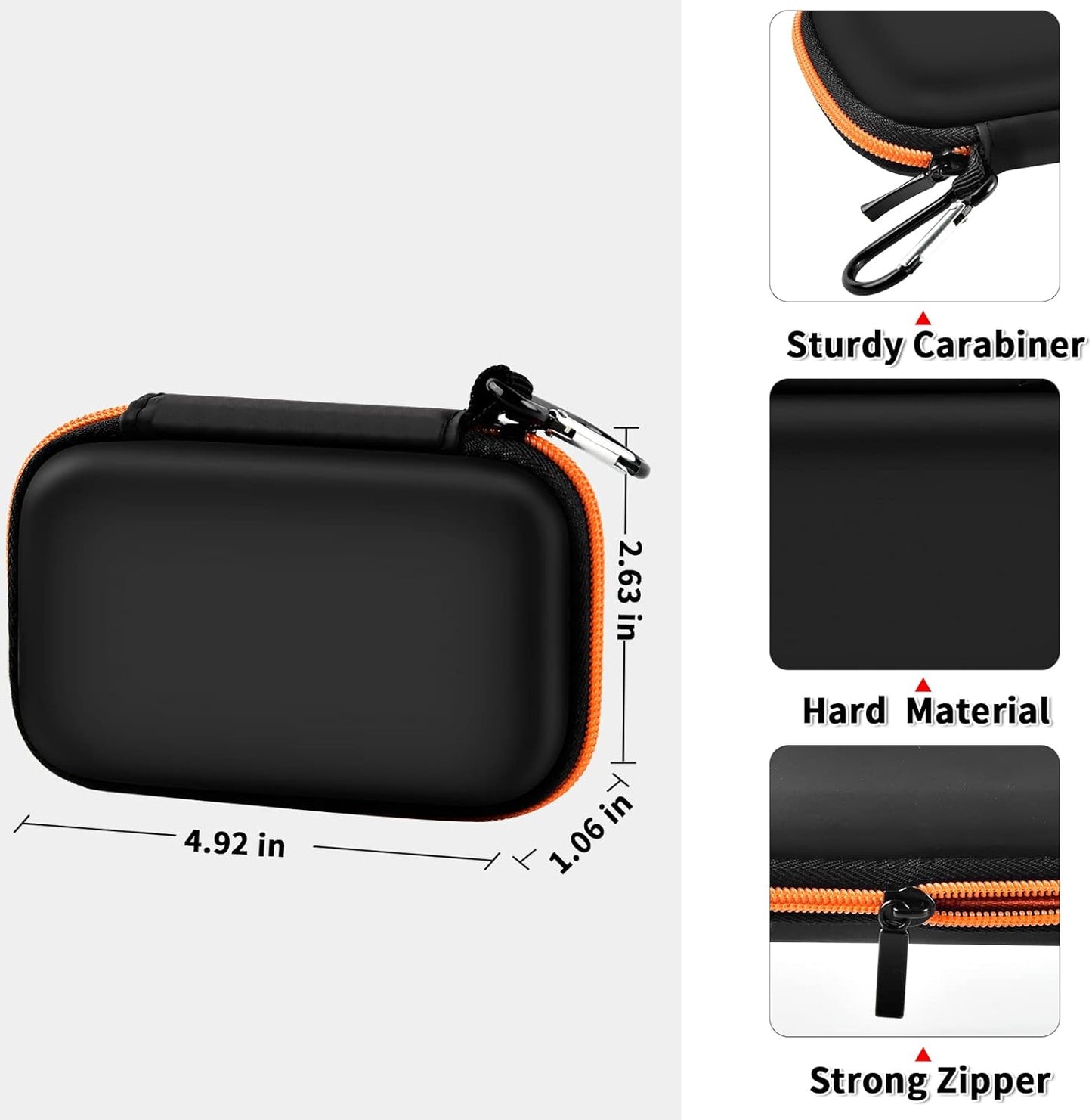 Case Compatible with SanDisk 1TB 2TB 500GB 4TB/for PRO Extreme Portable SSD, External Solid State Hard Drive Storage Holder for SDSSDE61/ SDSSDE60/ SDSSDE81/SDSSDE30/SDSSDE60 (Box Only)(Orange)