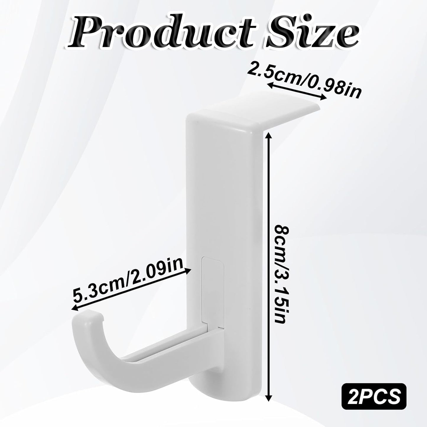 2pcs Monitor Headphone Stand Hook Headset Holder Hanger Adhesive Gaming Earphones Hanger Stick-on Support for Computer Over Ear Earphone Monitor Screen Edge Wall Mount Gaming Desk Accessories