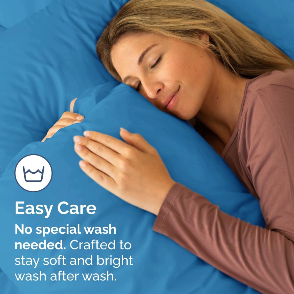 Queen Pillow Cases - 4 Pack - Super Soft Pillowcase Covers - Envelope Enclosure - Hotel Quality Pillow Protectors - Wrinkle Free, Shrink & Stain Resistant - Machine Washable - 20" x 30" (Denim Blue)
