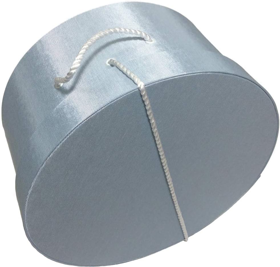 Sarah's Hat Boxes Classic Light Blue Hat Box – 8.75" x 4.5" (Dia. x Ht.) Handmade in USA – Odorless Non-Toxic Adhesive, Cording Handle – Premium Storage for Hats & Accessories