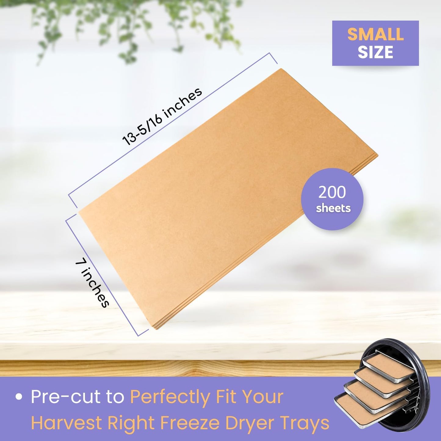 200 pack Parchment Paper For Harvest Right Freeze Dryer (S - Small)