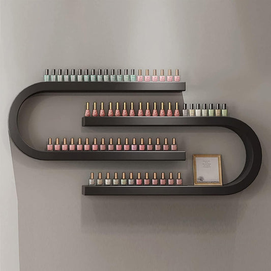 Wall Mounted Shelf Nail Polish Bottle Display Rack, U-Shaped Essential Oil Perfume Storage Rack, Multifunctional Hanging Salon/Beauty/Nail Shop Organizer Perfume Holder
