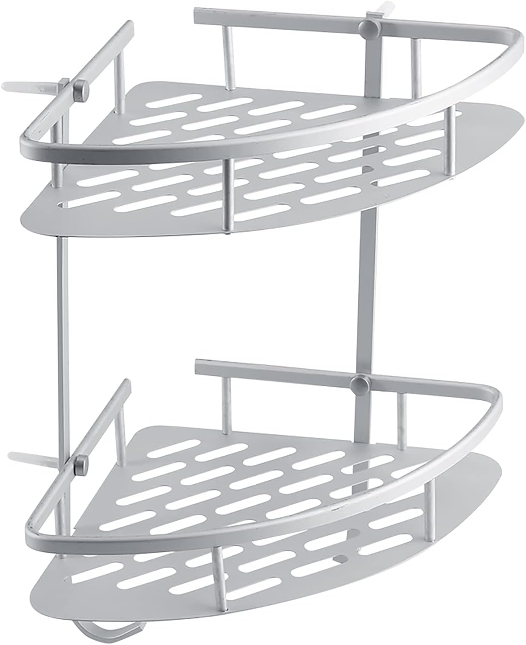 flexman Corner Shower Caddy, Simple Aluminum Bathroom Shower Shelves, Shower Corner Shelf for Store Shampoo, Cleaning Supplies