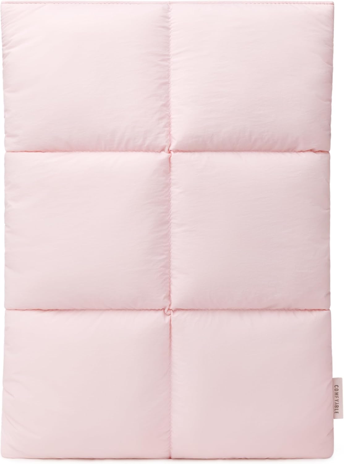 Comfyable Puffy Laptop Sleeve 15 Inch 16 Inch, Quilted Puffer Laptop Carrying Case, Pillow Pouch Compatible for MacBook Air 15 in M4 2025 & MacBook Pro 16 in M4 2024, Light Pink