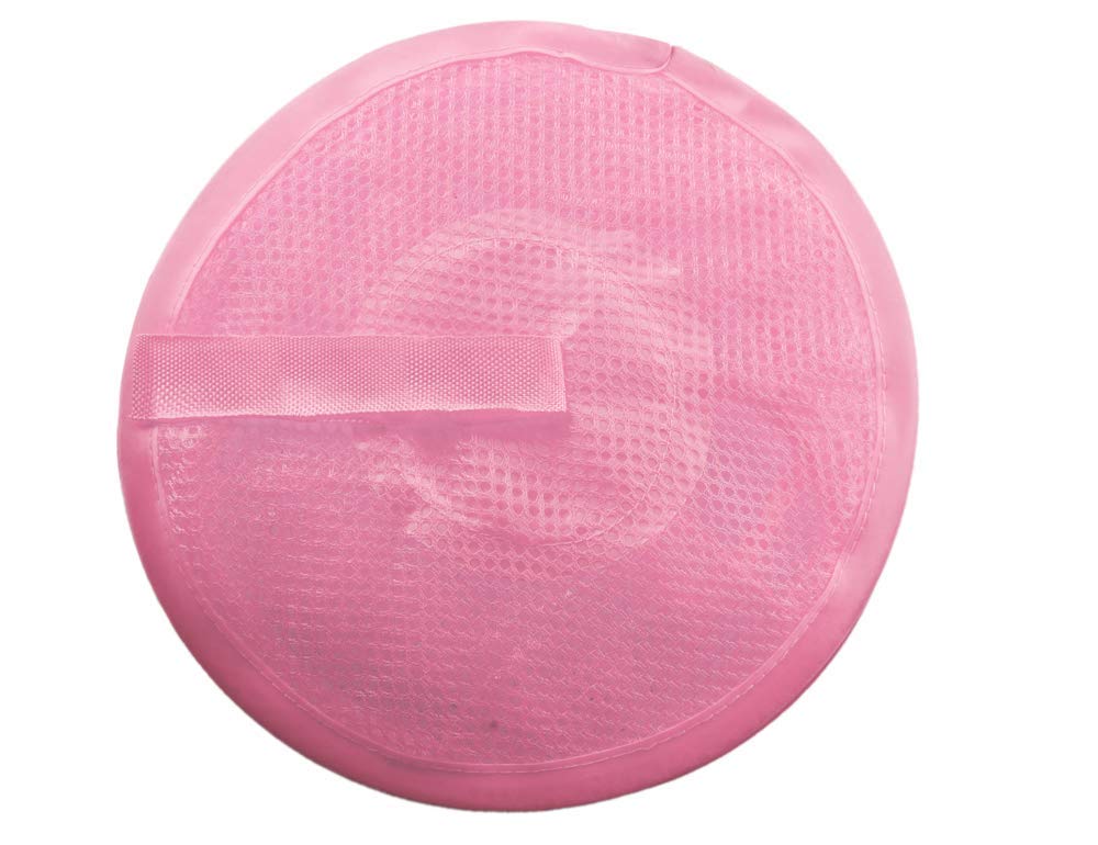 Libeder Mesh Hanging Storage Space Saver Bags Organizer,Foldable Storage Organizer 4 Compartments Toy Storage Basket for Kids Room Bathroom 2 Sets Pink