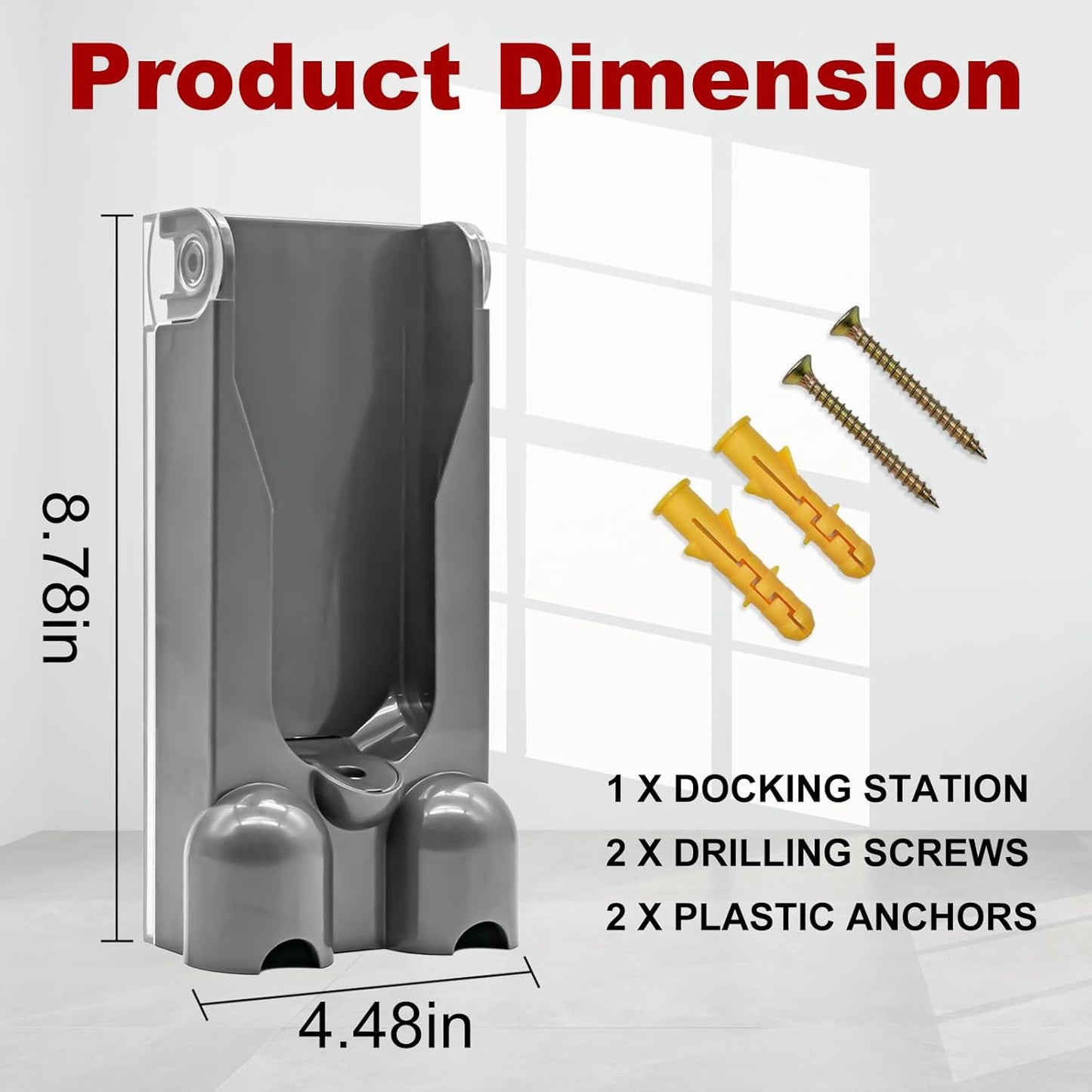 Vacuum Docking Station - Wall Mounted Accessories Bracket Compatible with Dyson V10 Cordless Stick Vacuum Cleaner Part No. 969042-01 | Not Fit Dyson V11 Vacuum Cleaner
