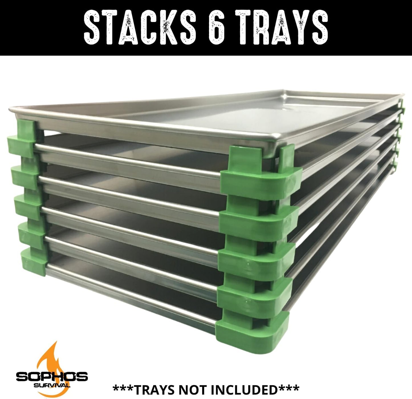 20 Pc Original Tray Stackers for Harvest Right Freeze Dryer Trays – Stacks 6 Trays – Green – Freeze Dryer Machine Accessories – Freeze Dried Food Storage – Made in USA