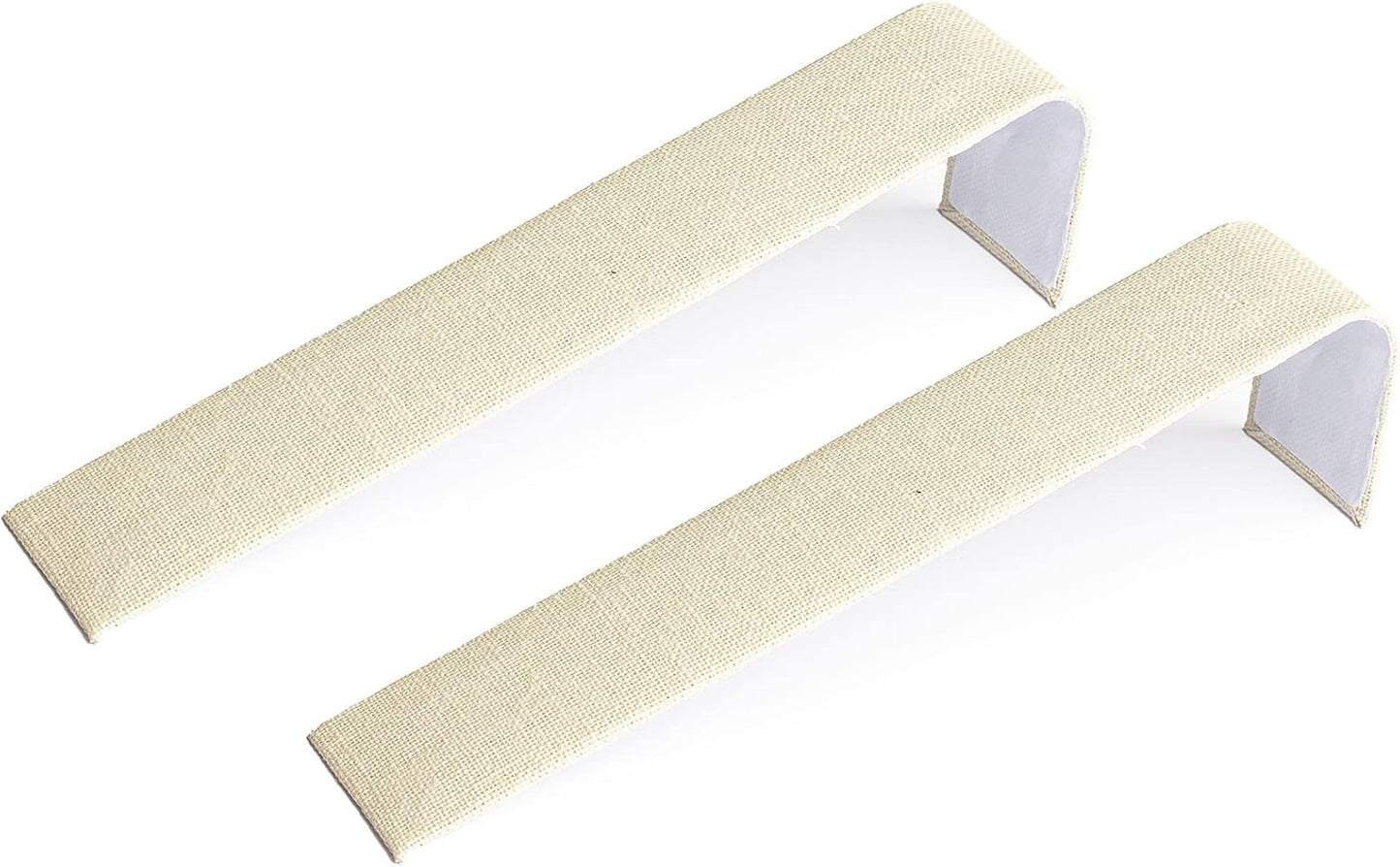 Novel Box 2 Pack Bracelet/Watch Ramp Beige Linen 2x8.25x2 Inches - Slim and Sleek Ramps for Jewelry Display - Bracelet Holder Organizer Stand for Wedding, Selling & Personal Use