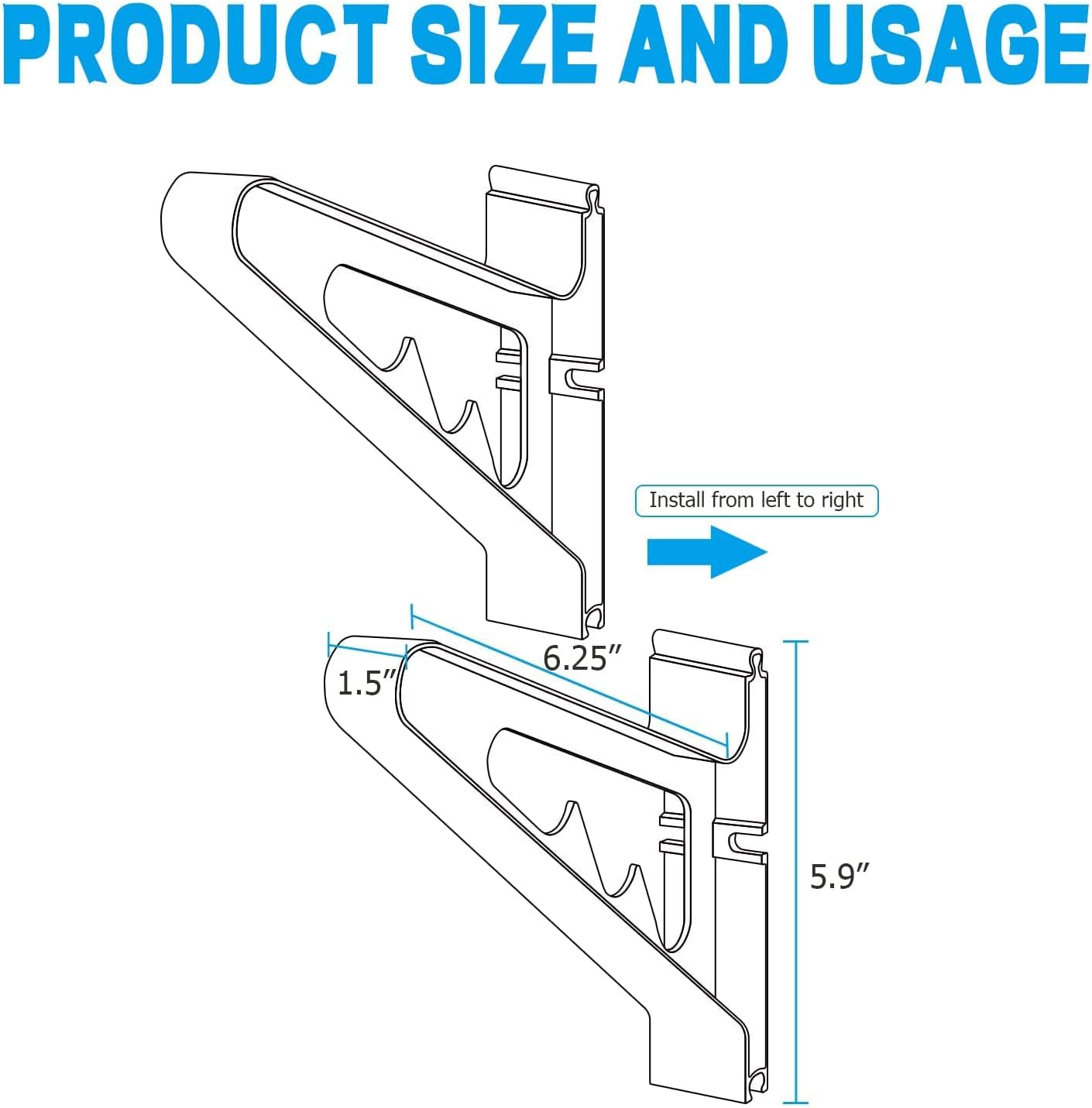 Poskad Snowboard Wall Mount Rack,Adjustable Storage Layers Space Saving Design,Home and Garage SKi Board Storage. (3 Set)