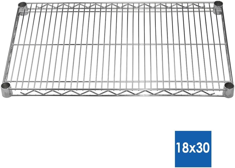 Shelving Inc. 18" d x 30" w x 72" h Chrome Wire Shelving with 6 Tier Shelves, Weight Capacity 800lbs Per Shelf