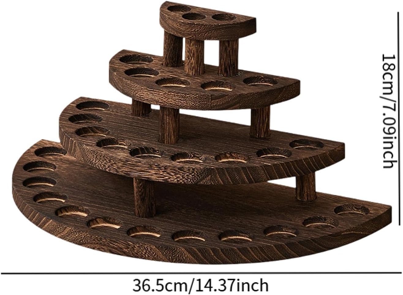 Essential Oil Storage Rack for 29 Bottles 4 Tier Wood Essential Oil Bottle Holder Organizer for Home SPA