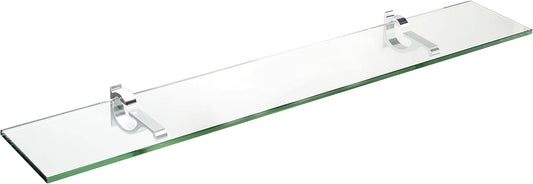 Spancraft Glass M-10x21-Chrome Monarch Glass Shelf, Chrome, 10" x 21"