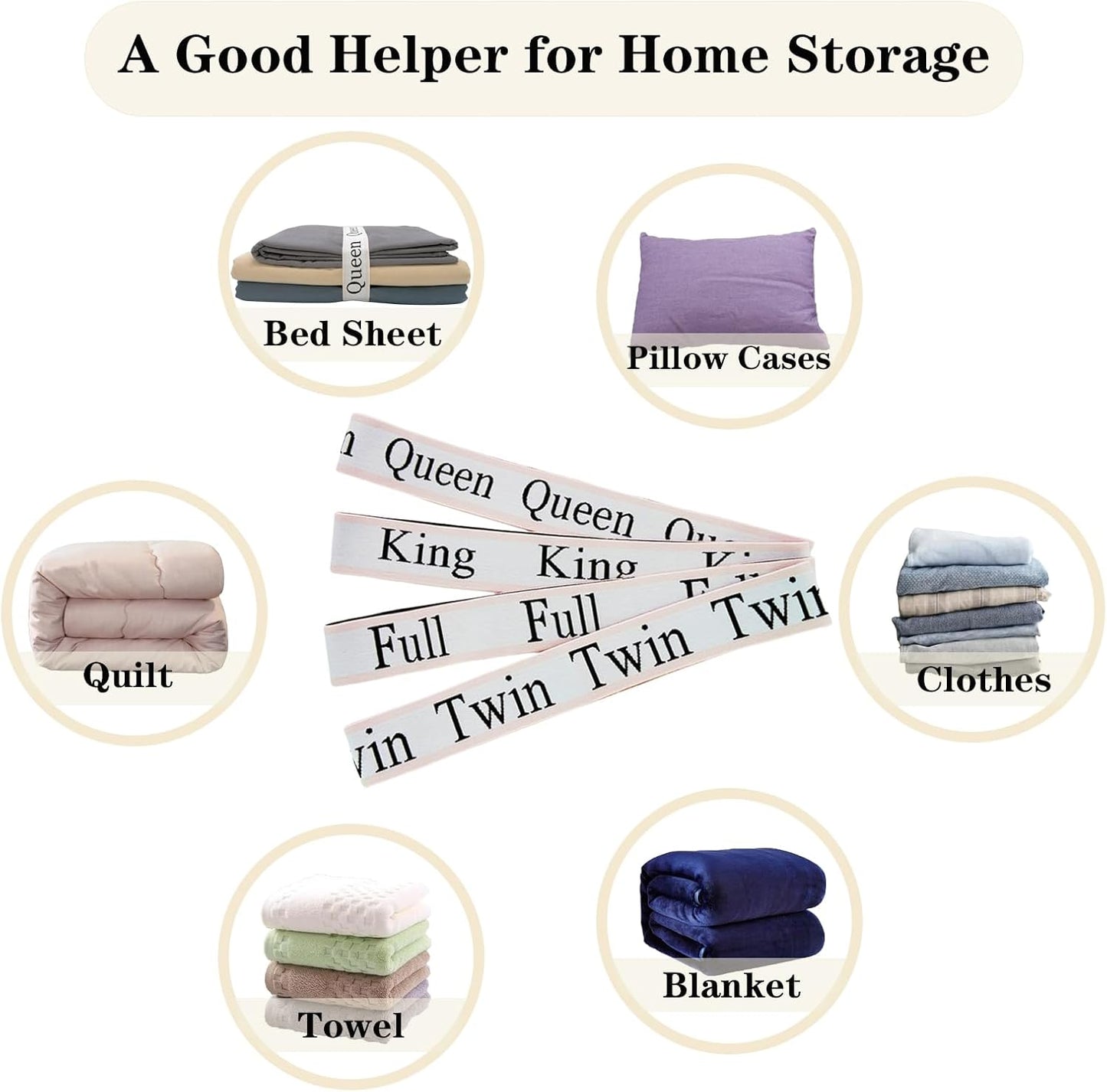 8 Pieces Bed Sheet Organizer Bands, Sheet Organizers and Storage Label Bands, Sheet Label for Bedding, Sheets Organizer for Closet,Sheet Keepers Linen Labels Bedding Bands (Pink, Mix 8Pcs)