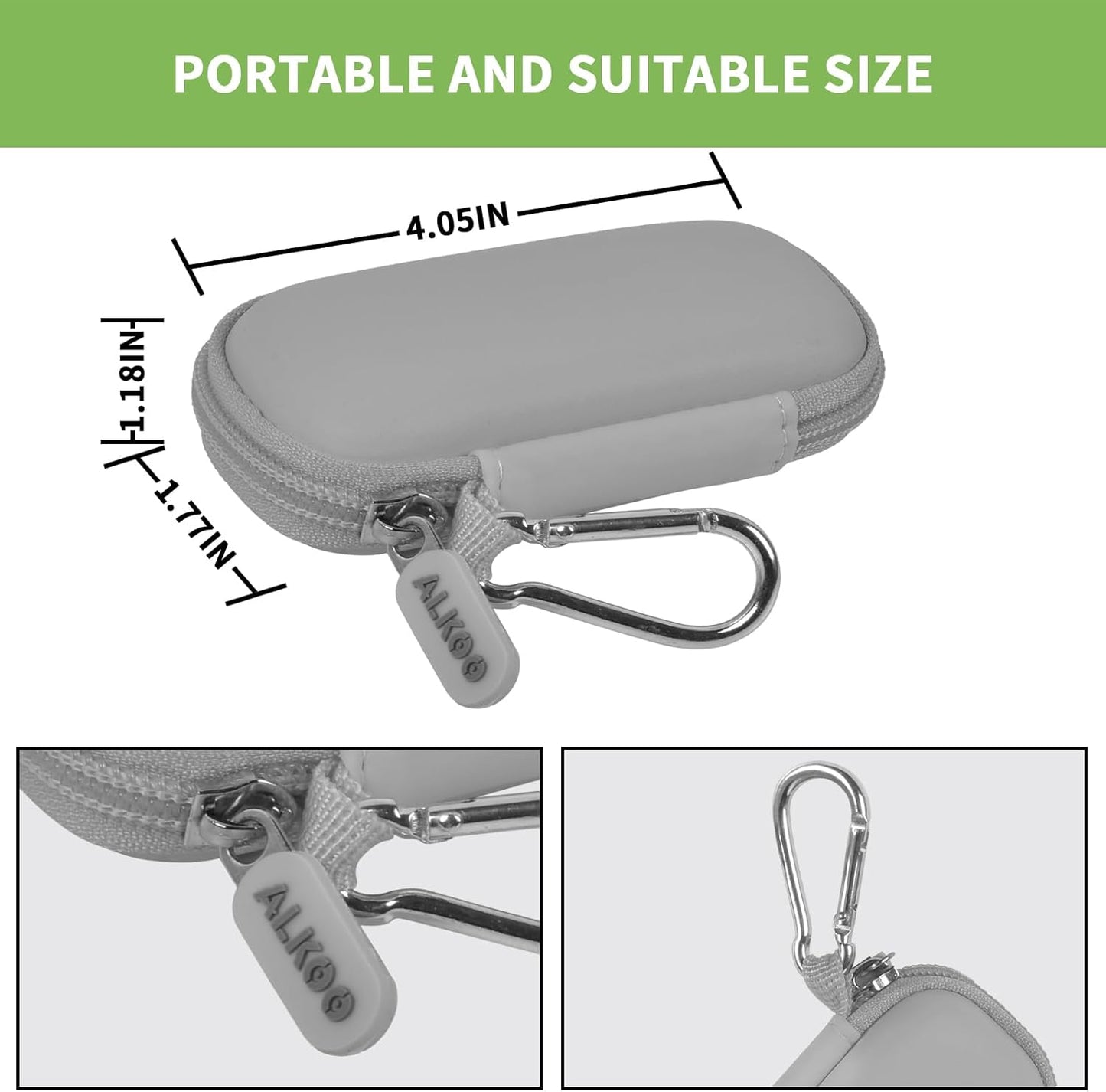 USB Flash Drive Case, SD Card Holder Compatible with Thumb Drive, Memory Cards, SDXC SDHC Storage Bag, Electronic Accessories Organizer for SanDisk for Samsung for Inland (Grey)
