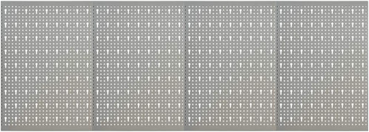 Wall-mounted Peg Boards 4-Pack, 15.7"x22.8" Steel, Versatile Tool Organization, Gray,145350,Gray
